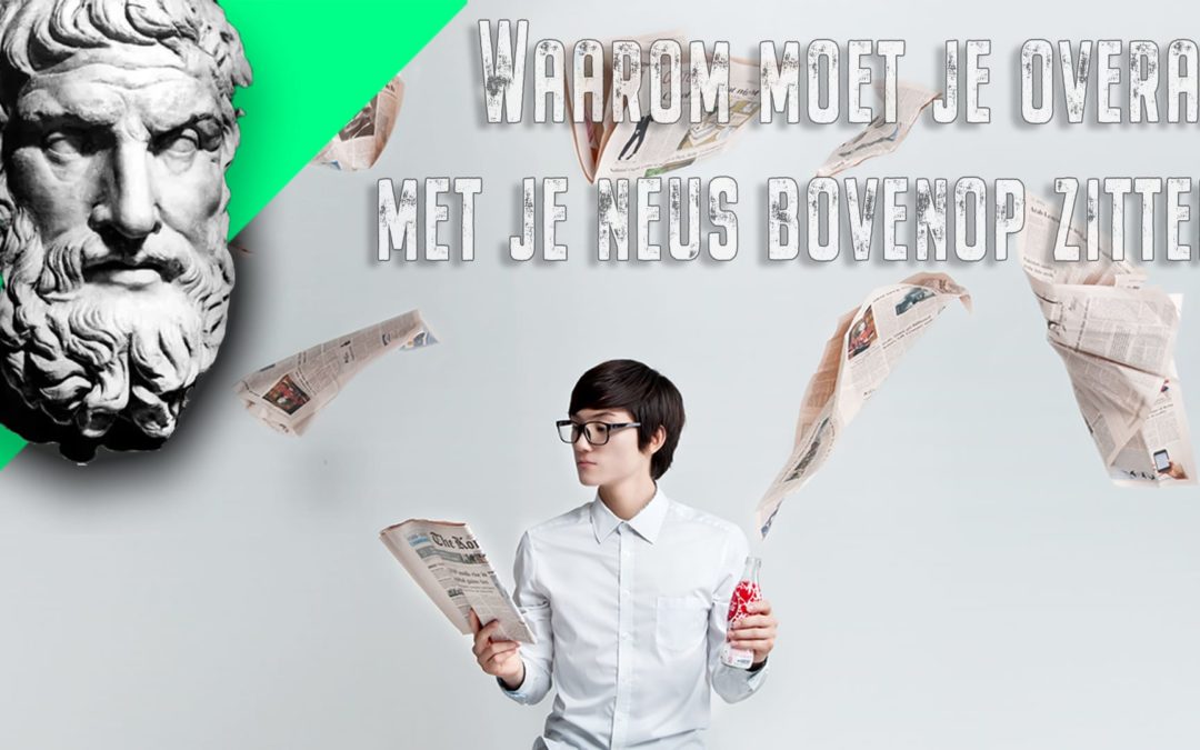Je hoeft niet overal met je neus bovenop te zitten 🕵️♀️ ~ Epictetus